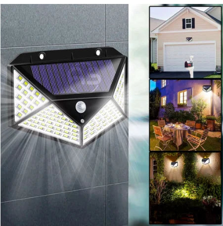 Luz solar exterior com detector de movimento e acendimento automático